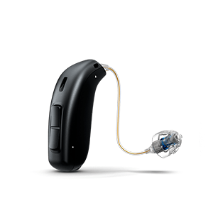 Das Oticon Opn S T Ex-Hörer-Mini-Hörgerät in Schwarz