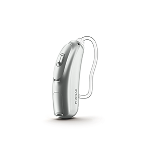 Das Phonak Vitus+ M als Mini-HdO-Hörgerät in der Farbe Silver Gray